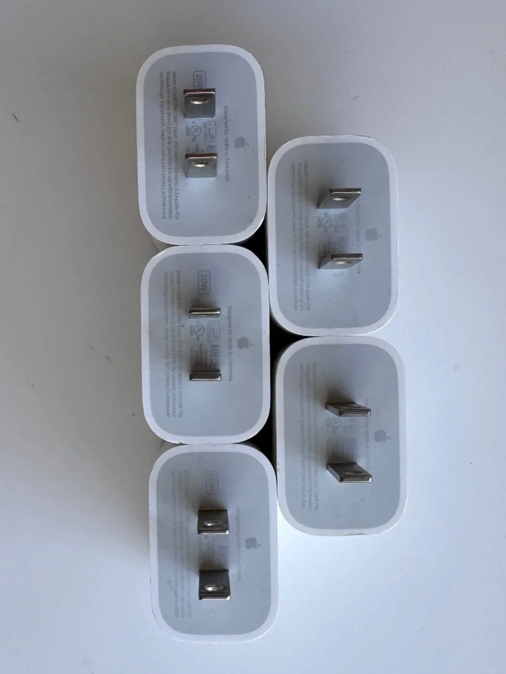 5 Apple USB-C Power Adapters
